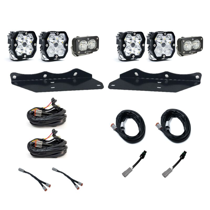 Ford Raptor Fog Light Pocket Kit - Baja Designs - Squadron Sport 2.0/S2 (Multi Patterns) - Clear - `17-`20